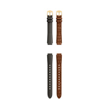 Load image into Gallery viewer, 12mm Black And Brown Leather Strap Set
