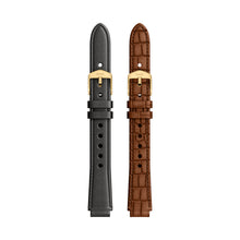 Load image into Gallery viewer, 12mm Black And Brown Leather Strap Set
