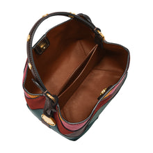 Load image into Gallery viewer, Jessie Leather Patchwork Small Bucket Crossbody Bag
