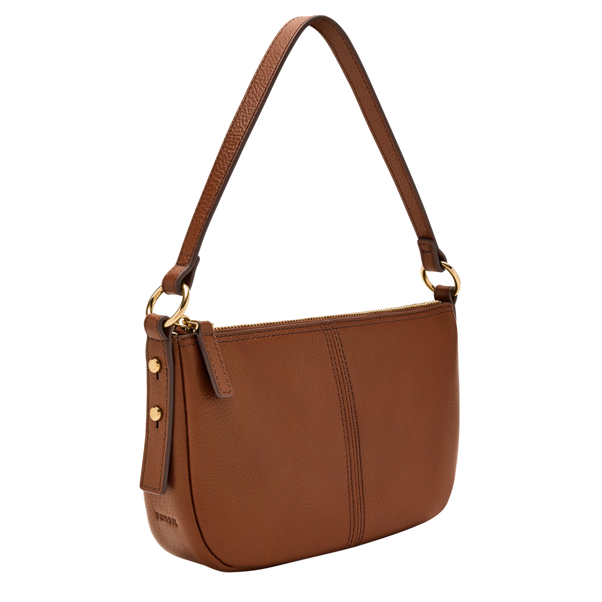 Fossil store brown leather small crossbody