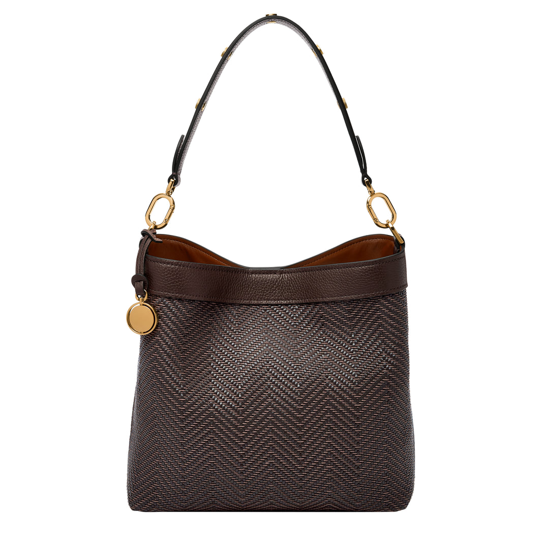 Jessie Woven Bucket Shoulder Bag