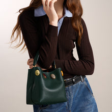 Load image into Gallery viewer, Jessie Leather Small Bucket Crossbody Bag
