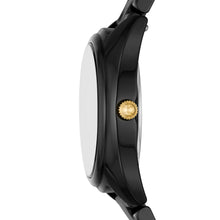 Load image into Gallery viewer, Gabby Three-Hand Date Black Stainless Steel and Ceramic Watch
