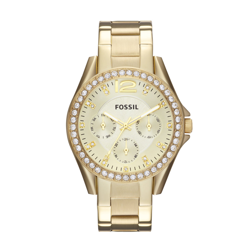 Riley Multifunction Gold-Tone Stainless Steel Watch