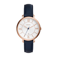 Load image into Gallery viewer, Jacqueline Navy Leather Watch
