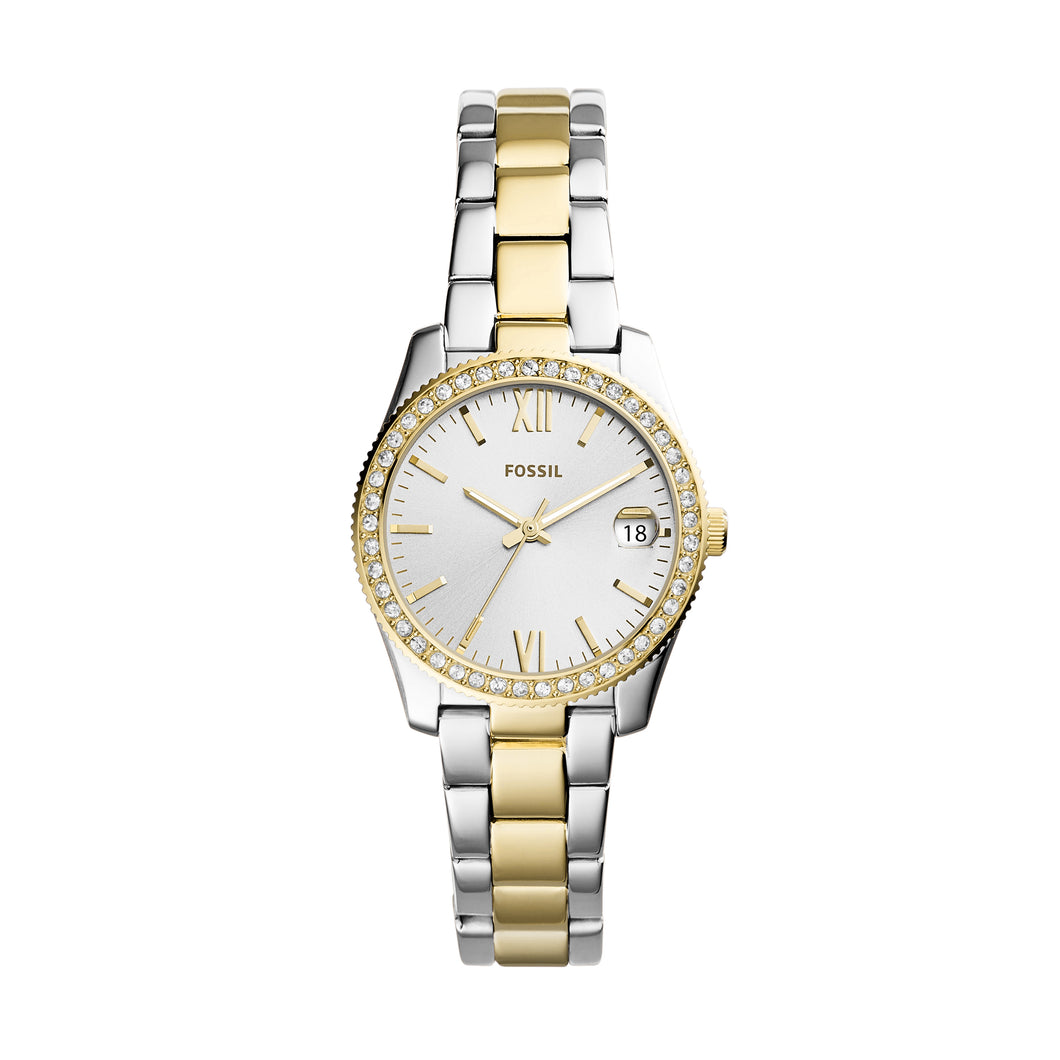 Scarlette Mini Three-Hand Date Two Tone Stainless Steel Watch