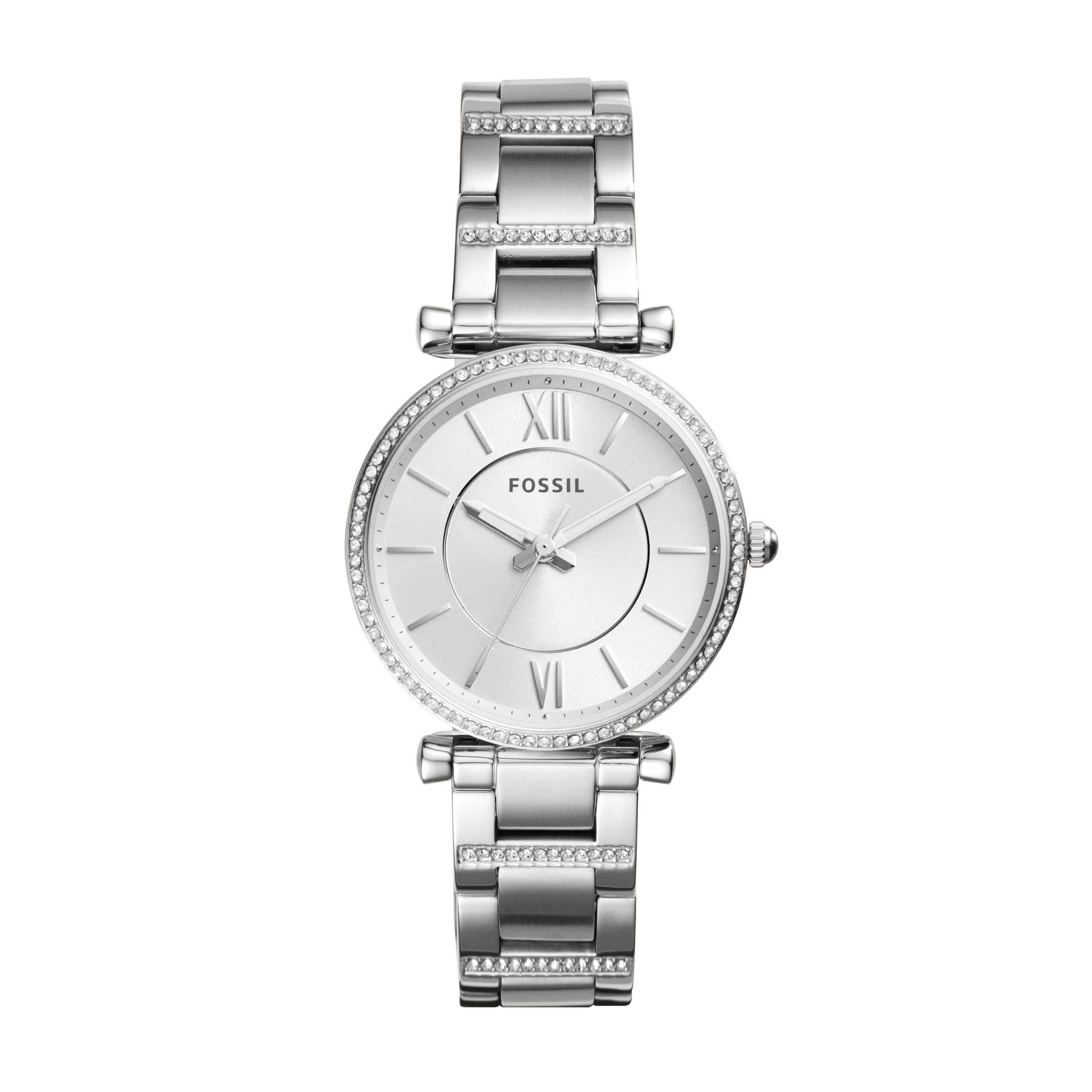 Carlie Three-Hand Stainless Steel Watch – Fossil Singapore
