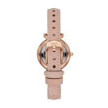 Load image into Gallery viewer, Carlie Mini Three-Hand Blush Leather Watch
