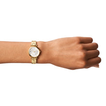 Load image into Gallery viewer, Carlie Three-Hand Gold-Tone Stainless Steel Watch
