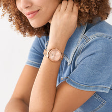 Load image into Gallery viewer, Scarlette Three-Hand Date Rose Gold-Tone Stainless Steel Watch
