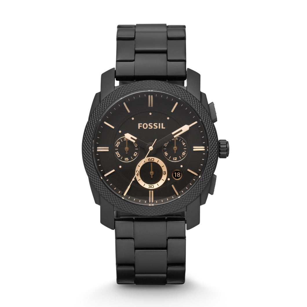 Machine Mid-Size Chronograph Black Stainless Steel Watch