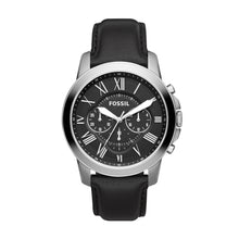 Load image into Gallery viewer, Grant Chronograph Black Leather Watch
