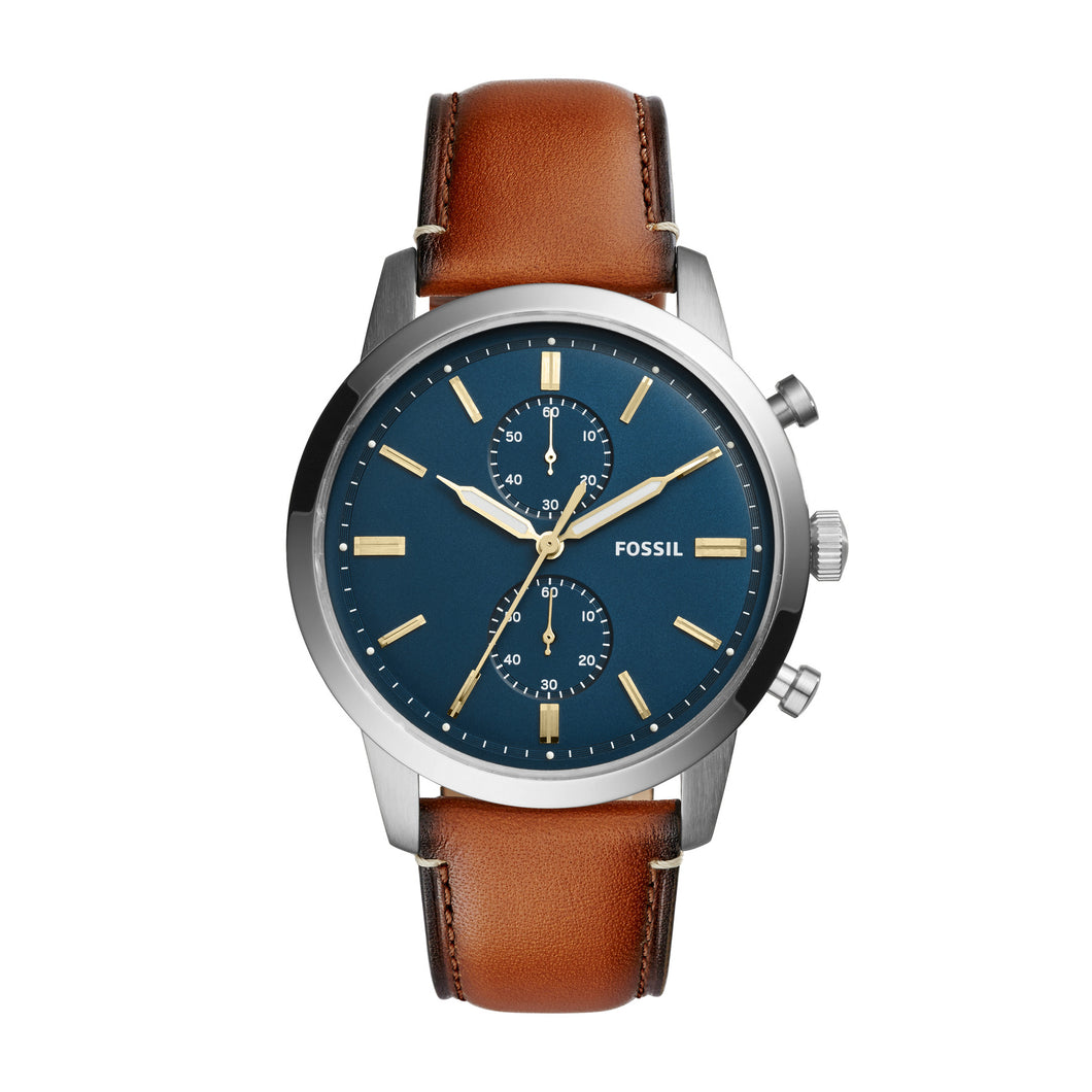 Townsman 44mm Chronograph Luggage Leather Watch