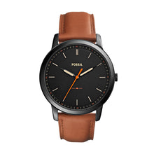 Load image into Gallery viewer, The Minimalist Slim Three-Hand Light Brown Leather Watch
