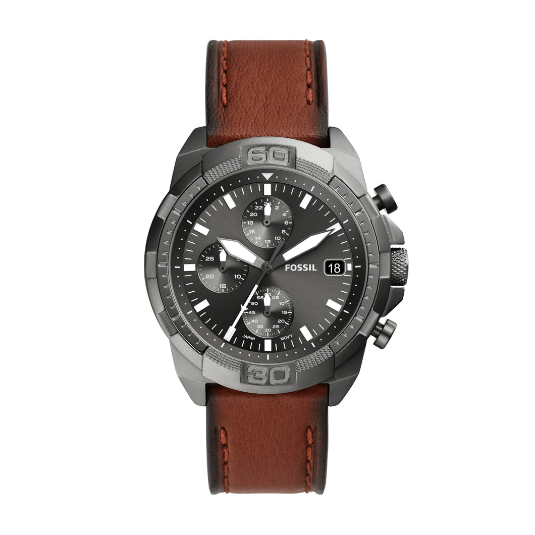 Bronson Chronograph Brown LiteHide™ Watch