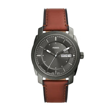 Load image into Gallery viewer, Machine Three-Hand Date Brown Leather Watch
