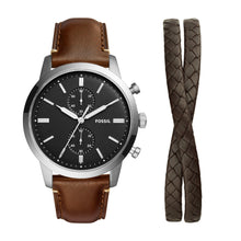 Load image into Gallery viewer, Townsman Chronograph Brown LiteHide™ Watch and Bracelet Set
