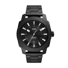 Load image into Gallery viewer, Machine Three-Hand Date Black Stainless Steel Watch
