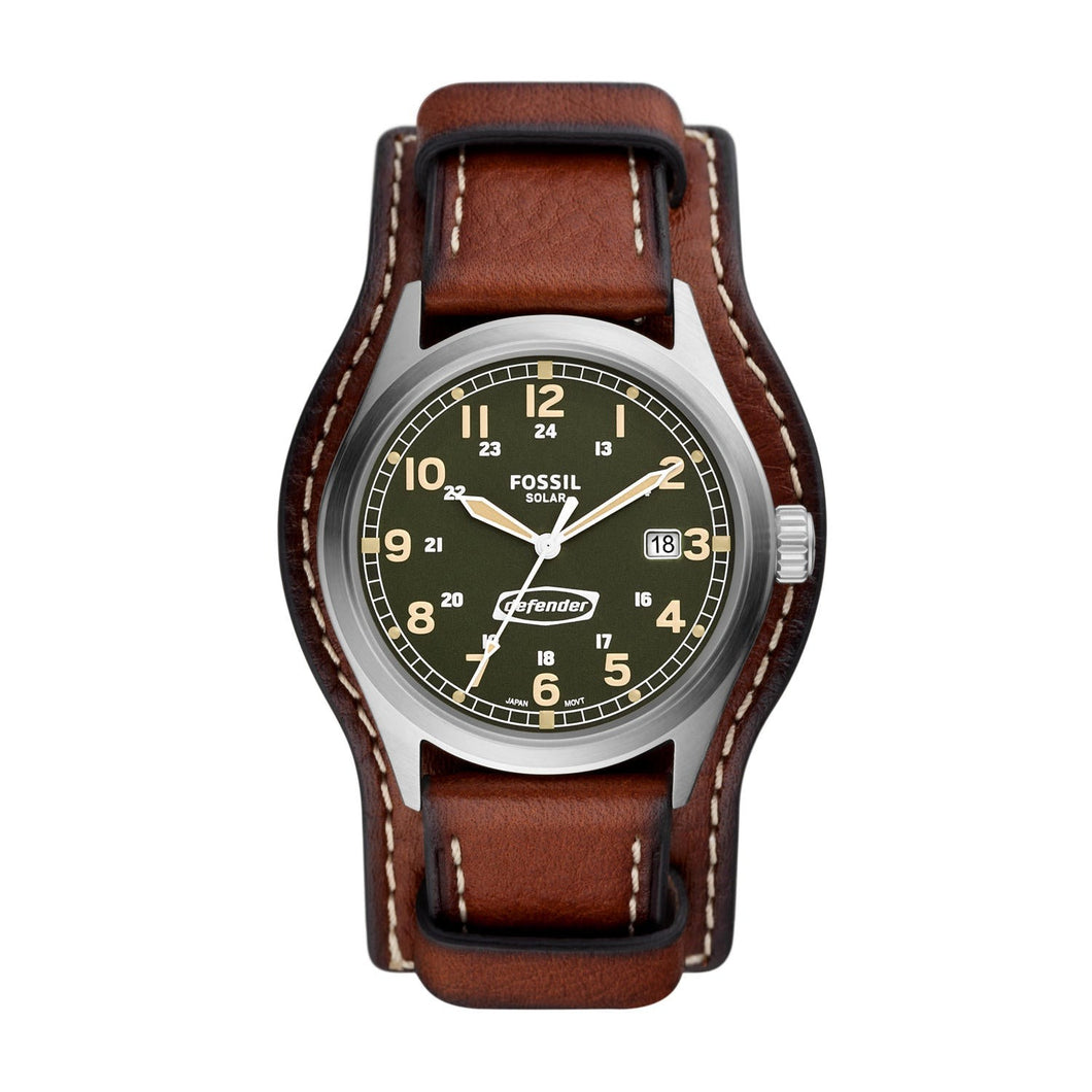 Defender Solar-Powered Medium Brown LiteHide™ Watch