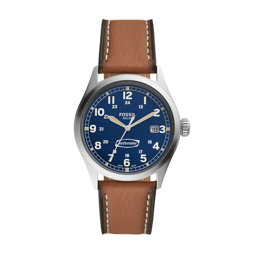 Defender Solar-Powered Luggage Eco Leather Watch