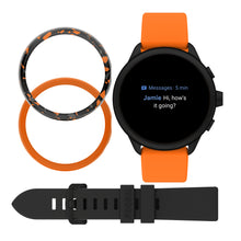 Load image into Gallery viewer, Gen 6 Wellness Edition Smartwatch Orange Silicone and Interchangeable Strap and Bumper Set
