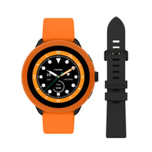 Load image into Gallery viewer, Gen 6 Wellness Edition Smartwatch Orange Silicone and Interchangeable Strap and Bumper Set
