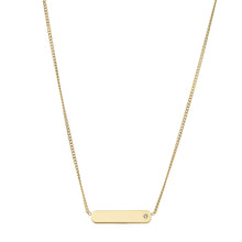 Load image into Gallery viewer, Lane Gold-Tone Stainless Steel Bar Chain Necklace
