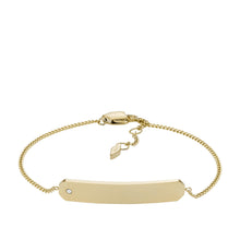 Load image into Gallery viewer, Drew Gold-Tone Stainless Steel Bar Chain Bracelet
