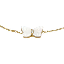 Load image into Gallery viewer, Radiant Wings White Mother of Pearl Butterfly Chain Bracelet
