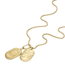 Load image into Gallery viewer, Star Wars™ C-3PO™ Gold-Tone Stainless Steel Dog Tag Necklace
