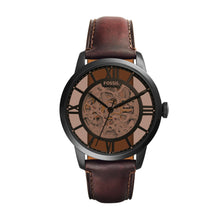 Load image into Gallery viewer, Townsman Automatic Dark Brown Leather Watch
