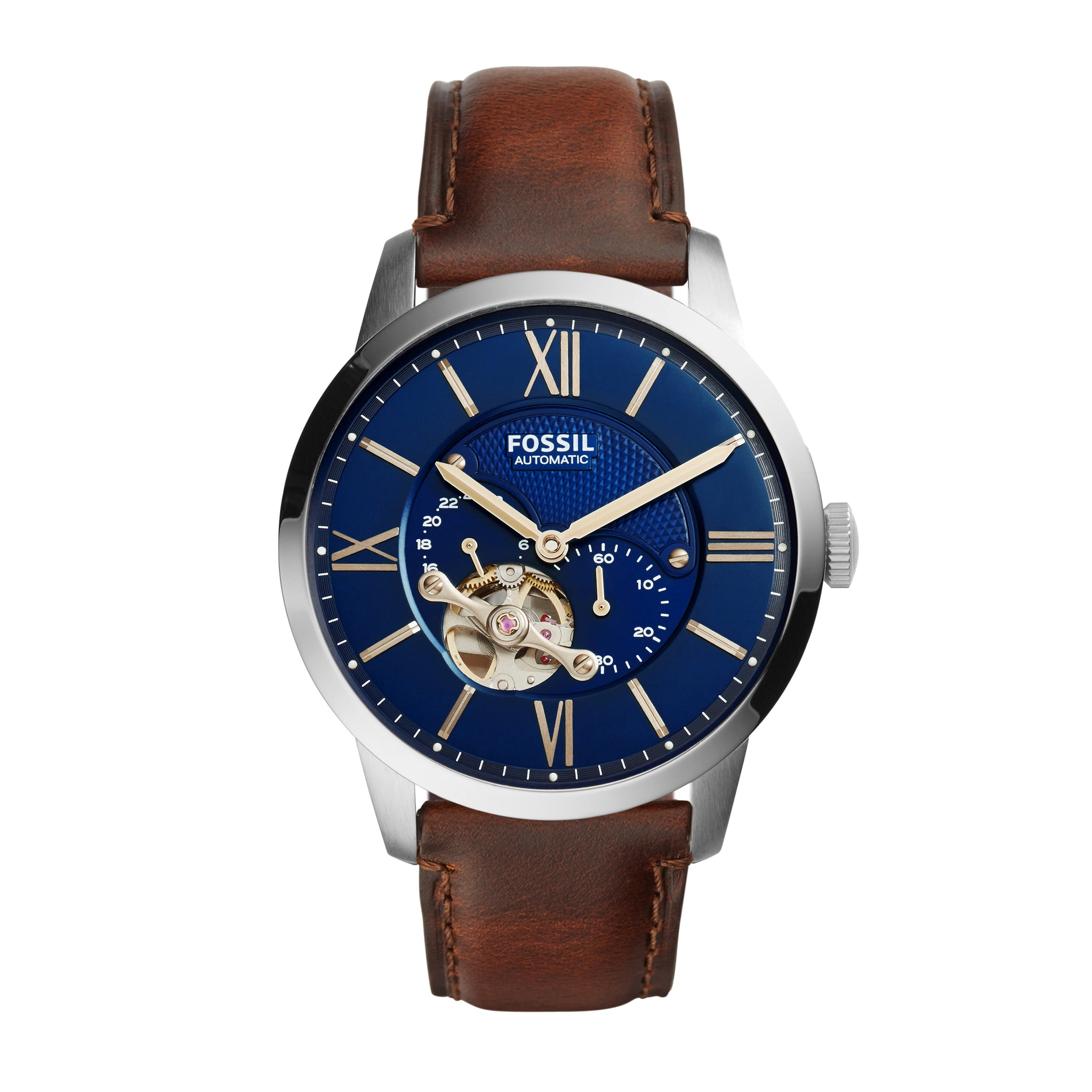 Townsman Automatic Brown Leather Watch – Fossil Singapore
