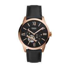 Load image into Gallery viewer, Townsman Automatic Black Leather Watch
