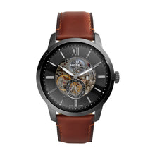Load image into Gallery viewer, Townsman 48mm Automatic Amber Leather Watch
