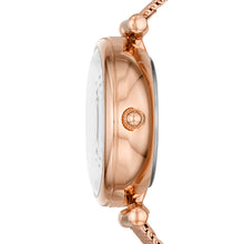 Load image into Gallery viewer, Carlie Mini Automatic Rose Gold-Tone Stainless Steel Mesh Watch
