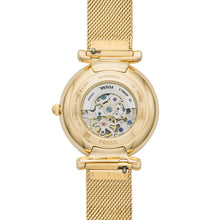 Load image into Gallery viewer, Carlie Automatic Gold-Tone Stainless Steel Watch Mesh Watch
