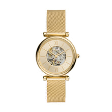 Load image into Gallery viewer, Carlie Automatic Gold-Tone Stainless Steel Watch Mesh Watch
